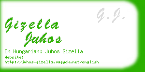 gizella juhos business card